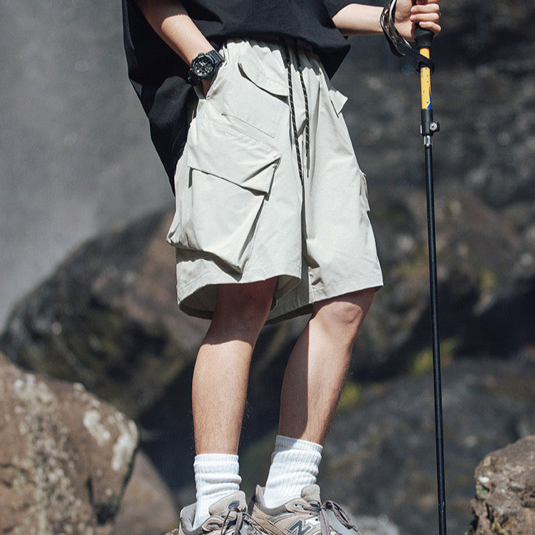 P0068 Japanese casual style multi-pocket design Cargo short pant