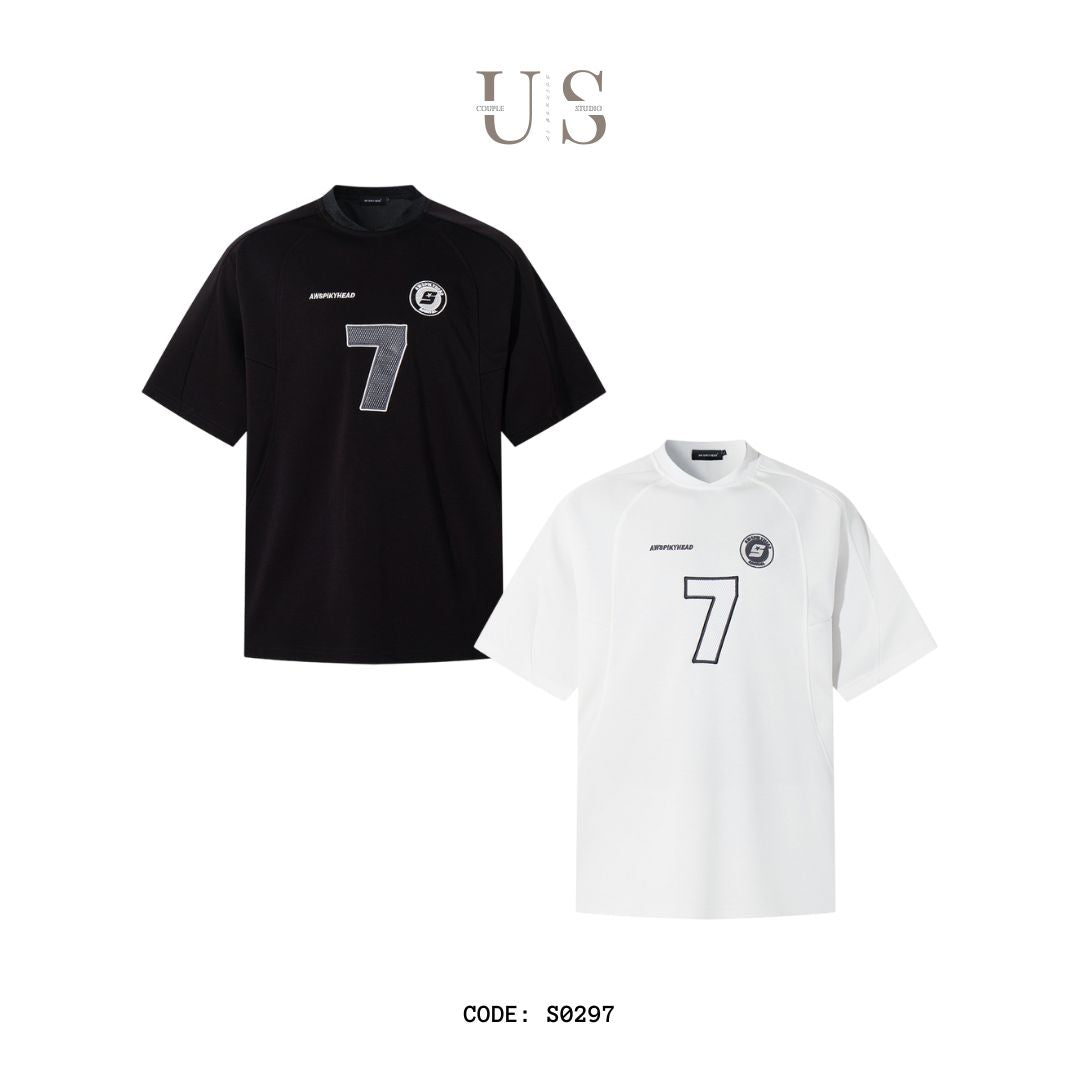 S0297 American Retro Fashion Simple Design Short Sleeve T-shirt