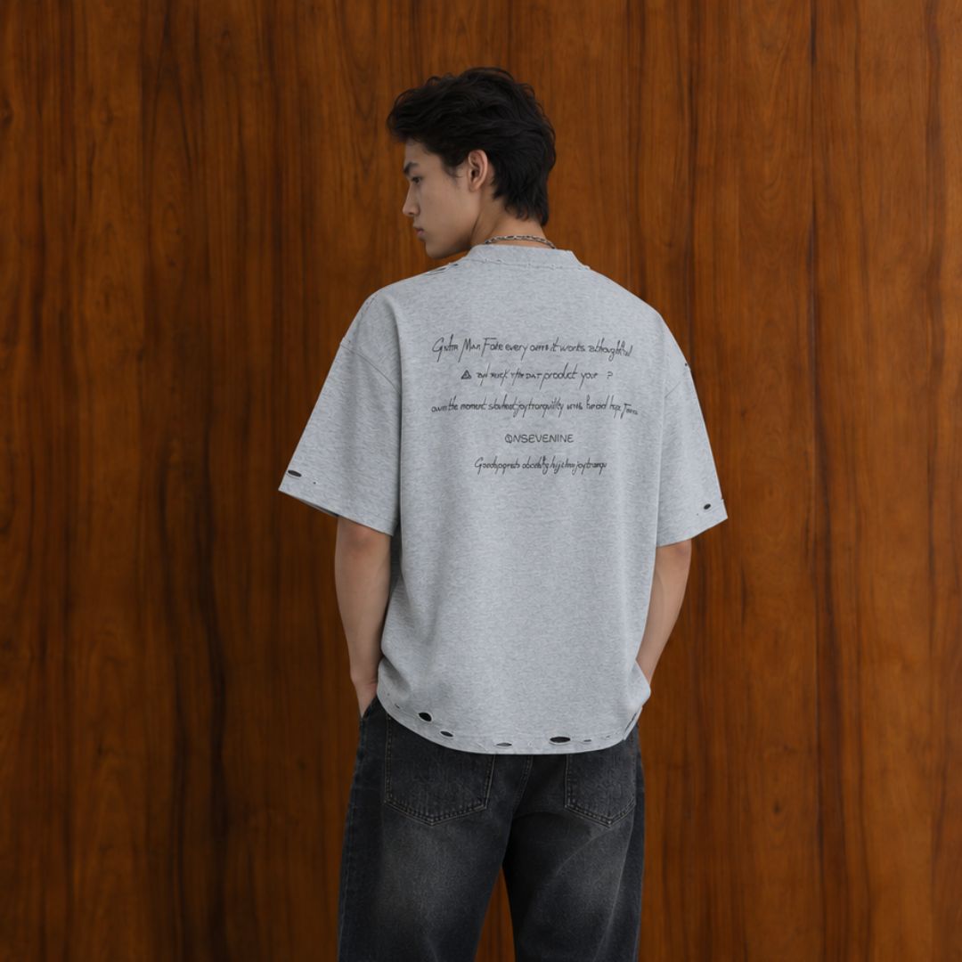 LK003 Faded Script Distressed Tee