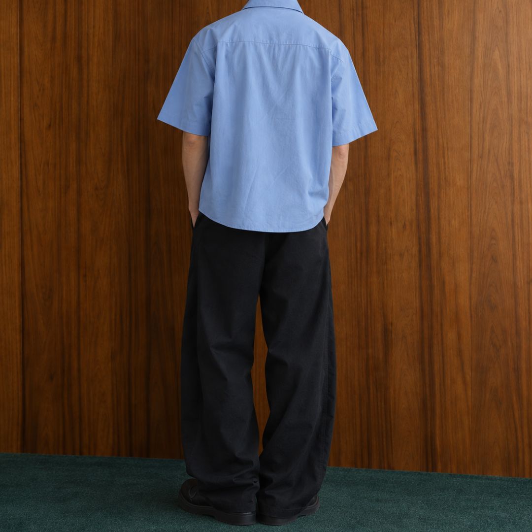 LK001 Embroidered Utility Boxy Shirt