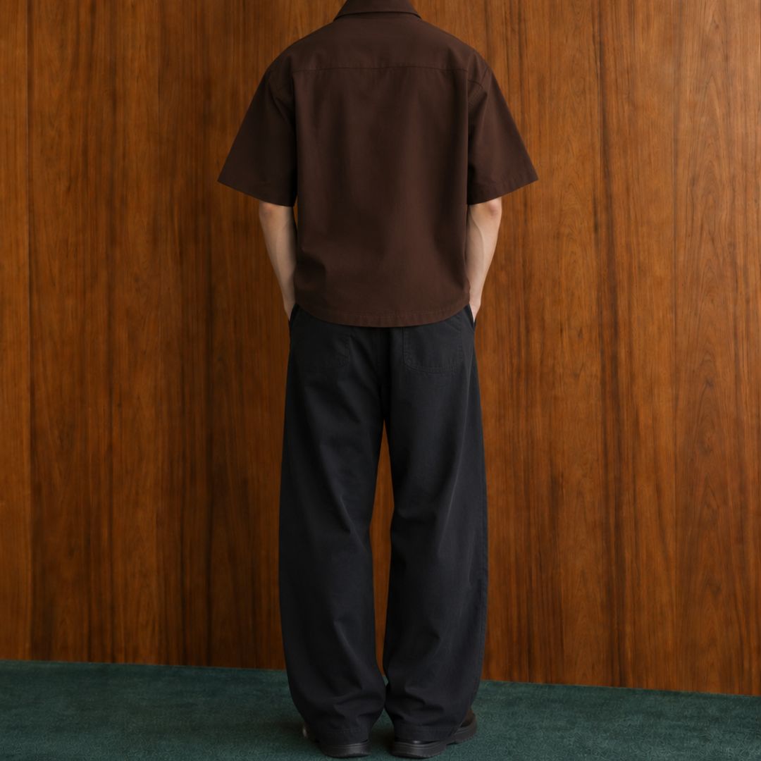 LK001 Embroidered Utility Boxy Shirt