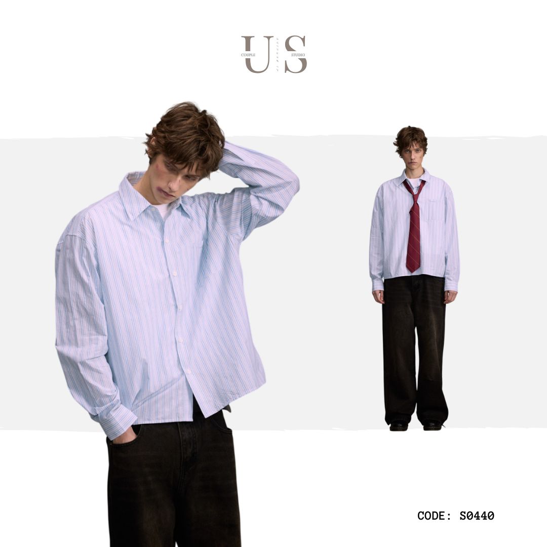 S0440 American Retro Campus Style Trendy Shirt