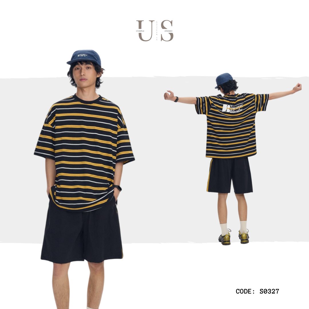 S0327 UNDREST American retro college style trendy round neck T-shirt