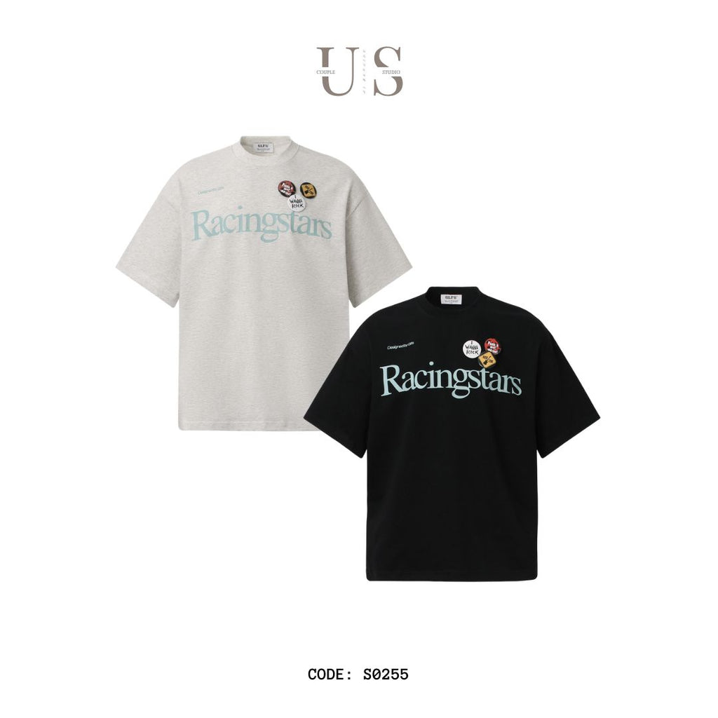 S0255 American 280G heavy retro street simple loose short-sleeved T-shirt