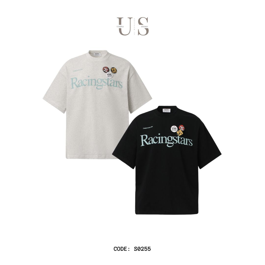 S0255 American 280G heavy retro street simple loose short-sleeved T-shirt