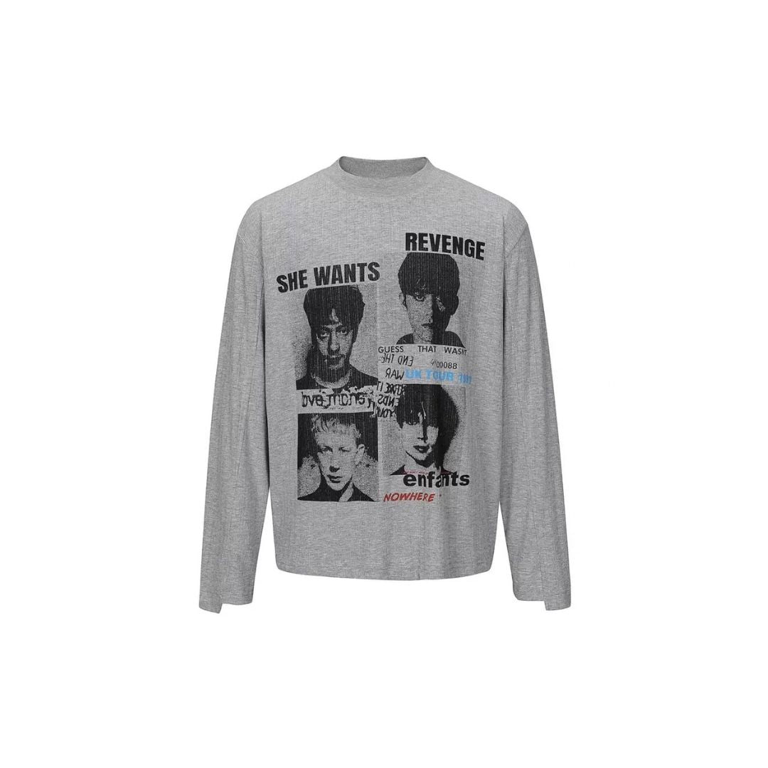 LK006 Revenge Collage Long Sleeve