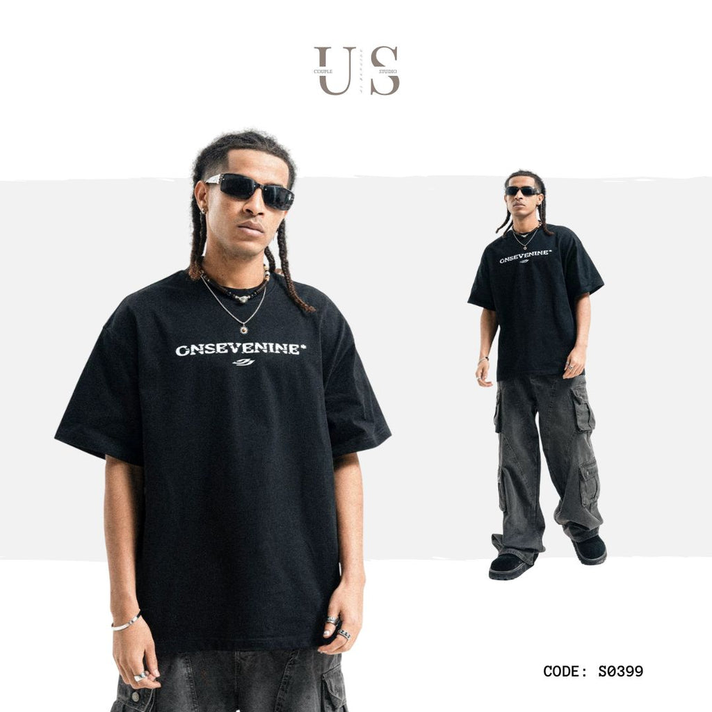 S0399 American style 315g heavyweight pure cotton short-sleeved T-shirt