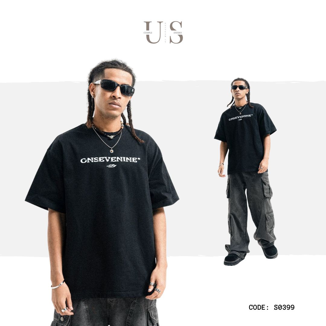 S0399 American style 315g heavyweight pure cotton short-sleeved T-shirt
