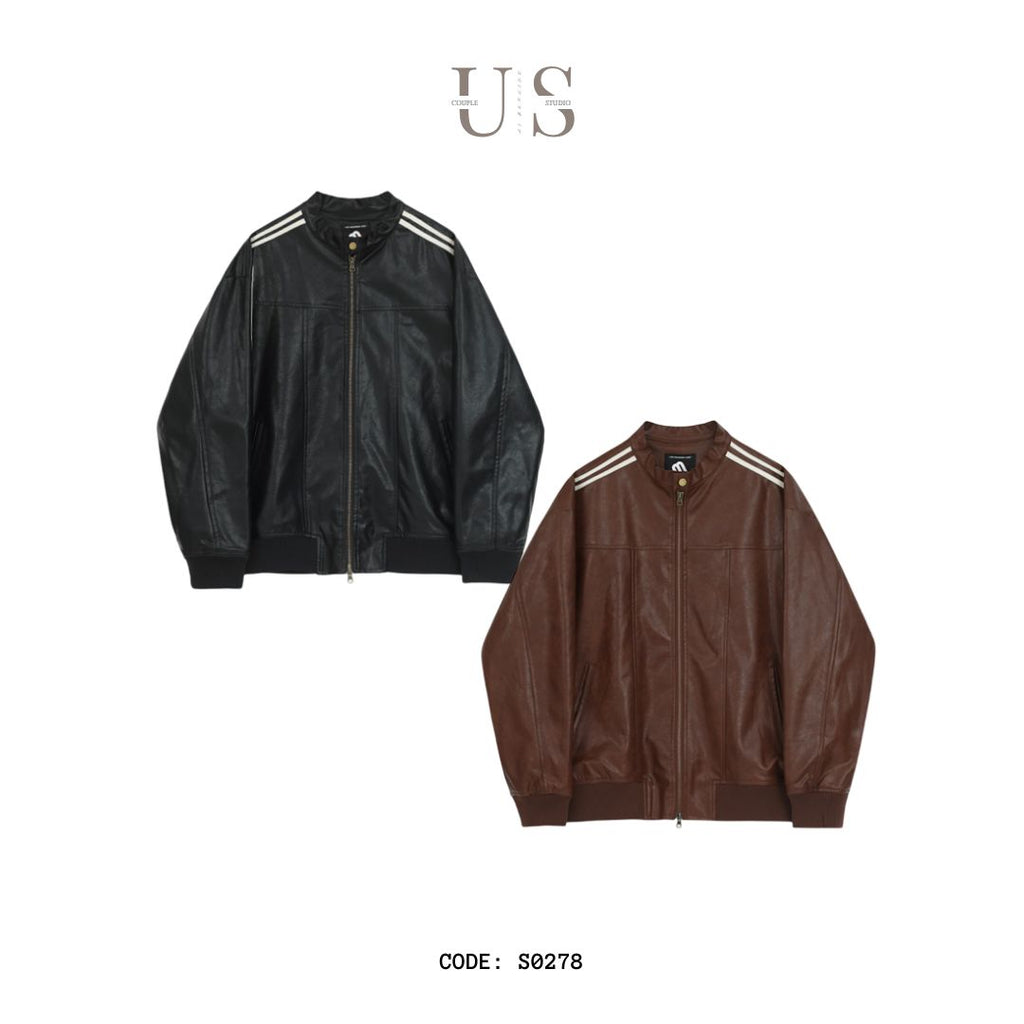 S0278 Korean style trendy motorcycle leather jacket