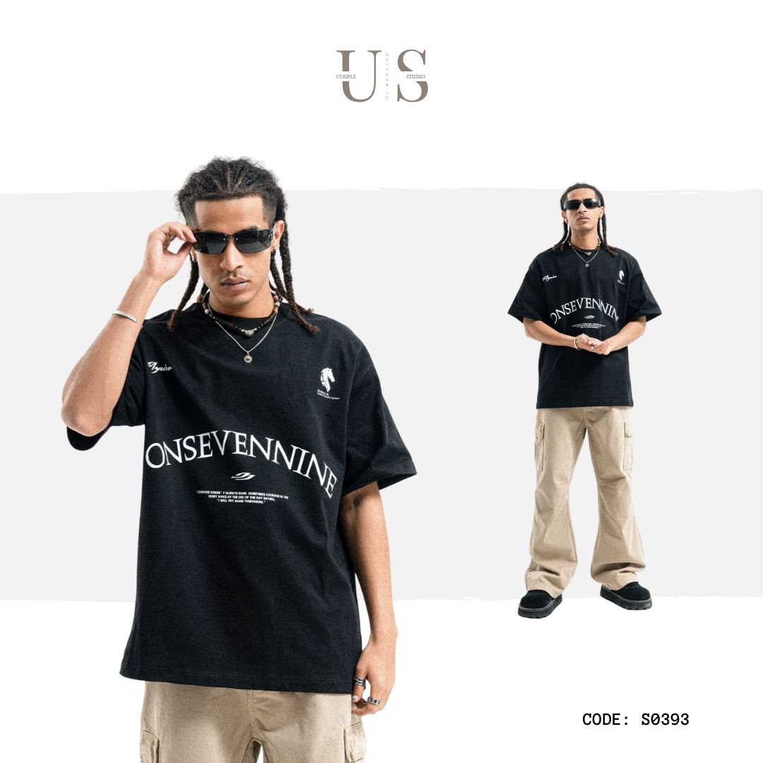 S0393 American Style Trendy Printed Pure Cotton Short-Sleeve T-Shirt