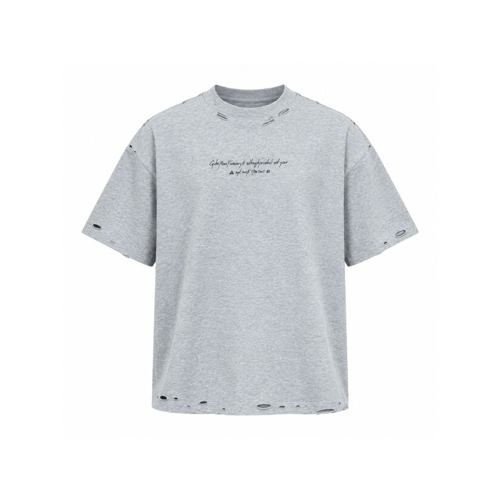LK003 Faded Script Distressed Tee
