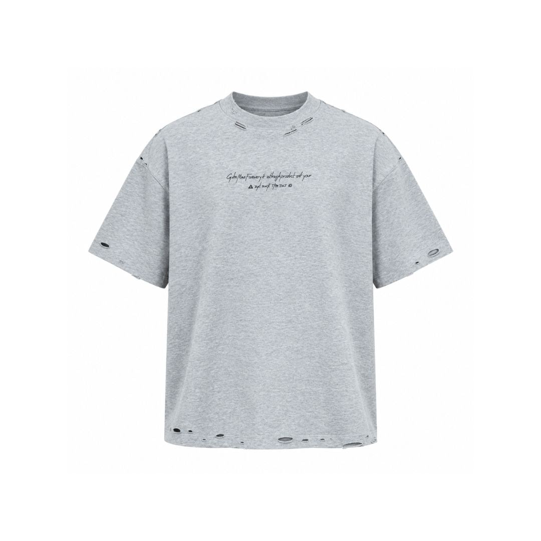 LK003 Faded Script Distressed Tee