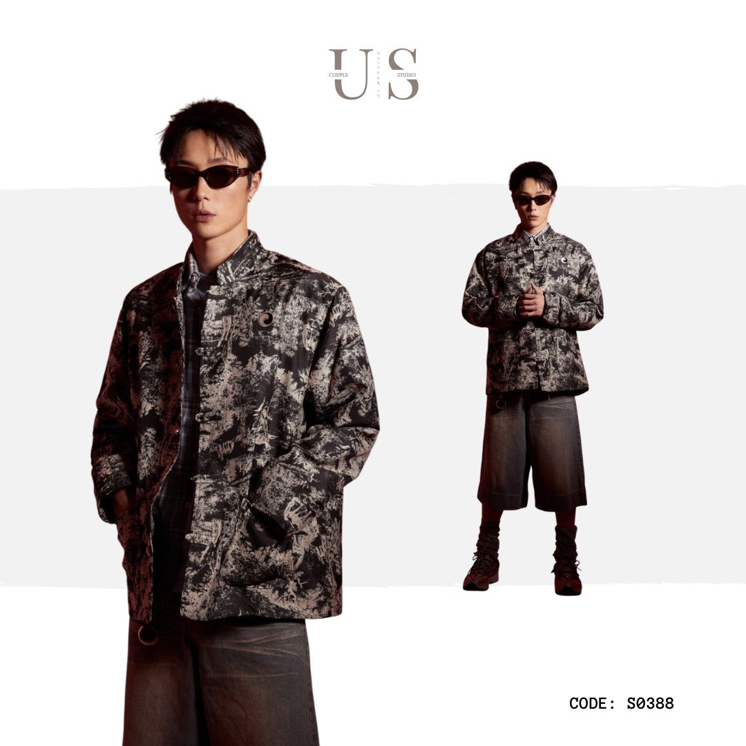 S0388 NEOISM New Chinese Style Stand Collar Chinese-Style Button-Down Shirt Jacket