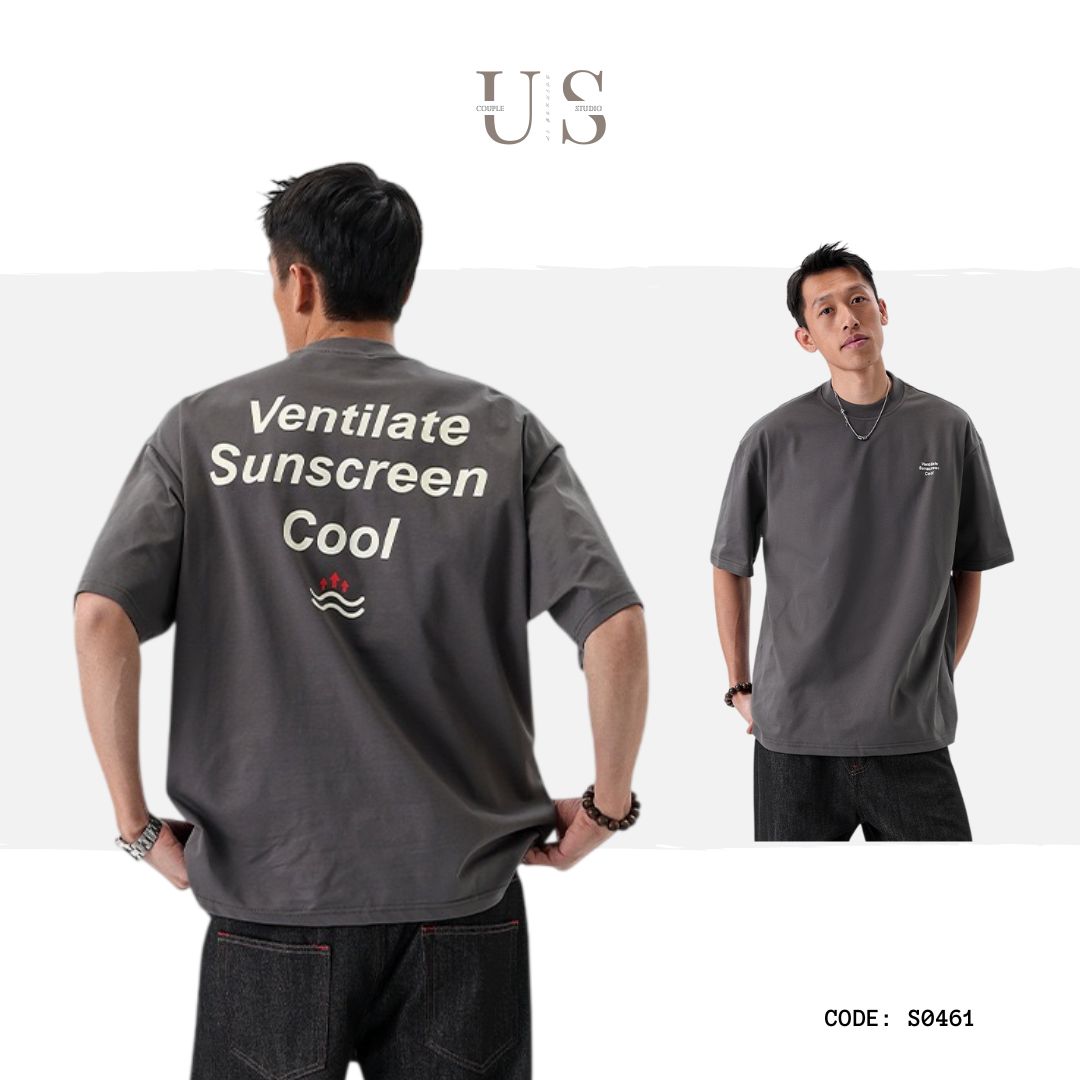 S0461 American retro striped short-sleeved shirt
