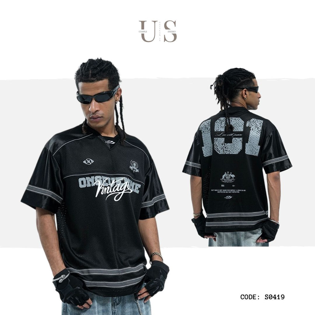 S0419 American-style breathable quick-drying color-blocked sports cycling motorcycle style jersey/T-shirt