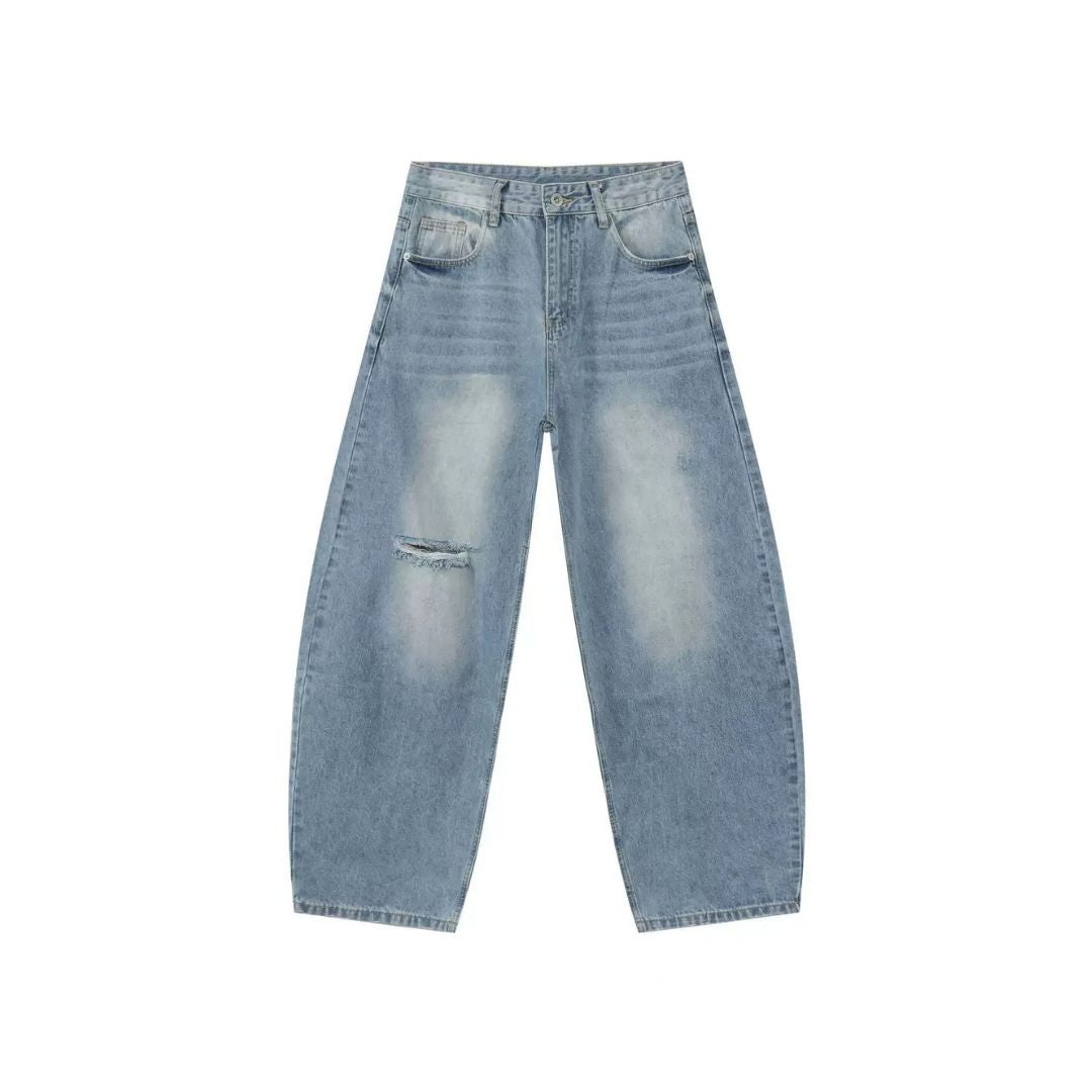 LK010 Fade Wash Wide Jeans