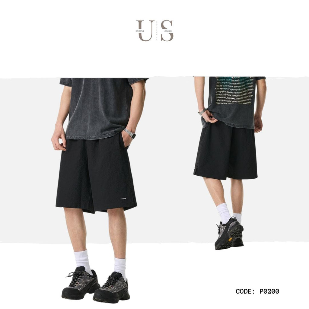 P0200 JAmerican-style loose straight leg five-point casual sports shorts