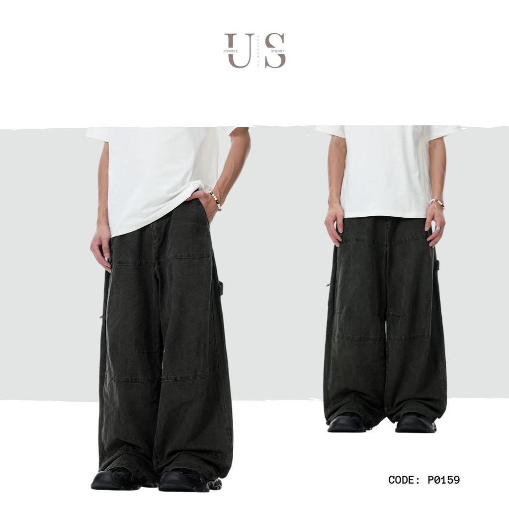 P0159 American Vintage A-line straight cargo jean