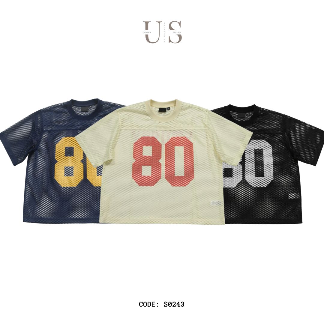 S0243 American Vintage Hollow Design 80 Number Oversized Jersey