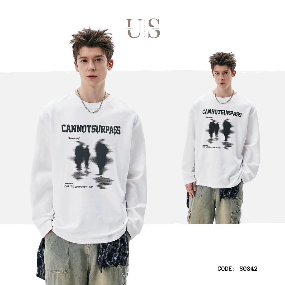 S0344 American trendy brand Phantom logo embroidered round neck sweatshirt