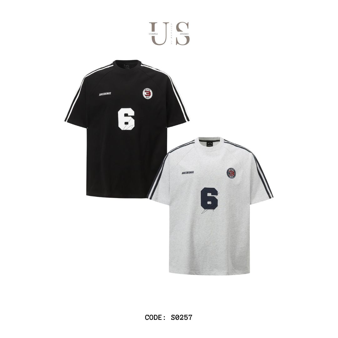 S0257 American 280G heavy retro street simple loose short-sleeved T-shirt