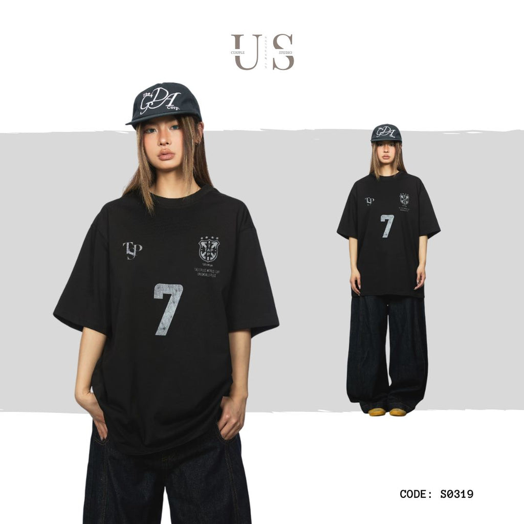 S0319 American high street printed round neck short-sleeved T-shirt