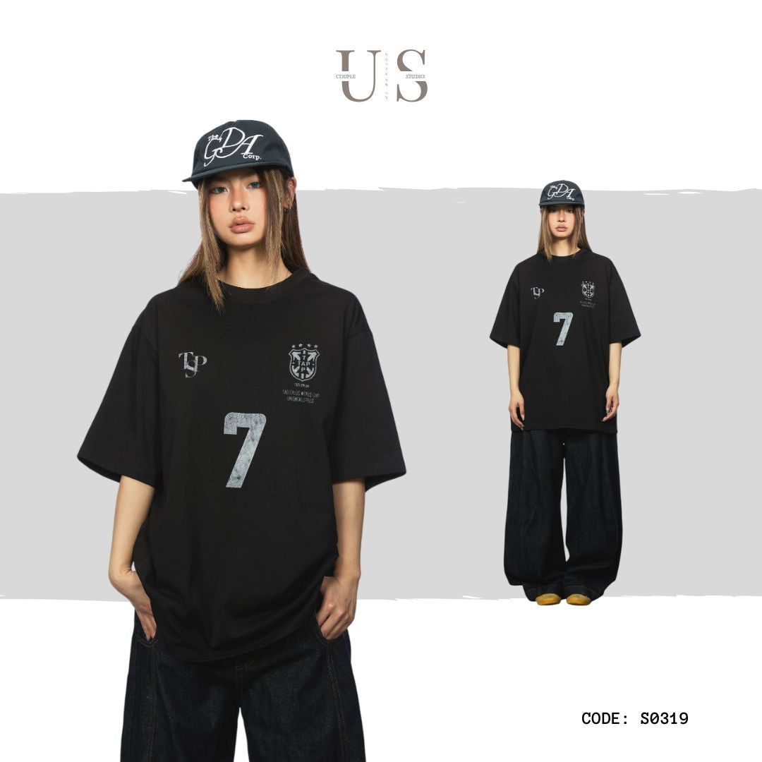 S0319 American high street printed round neck short-sleeved T-shirt