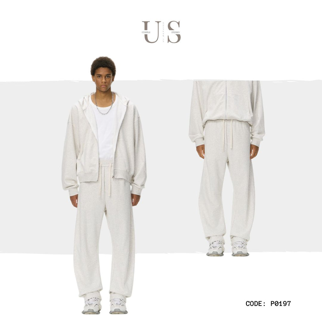 P0197 American Style 380G Wide-Leg Dragon Scale Curved Blade Sweatpants