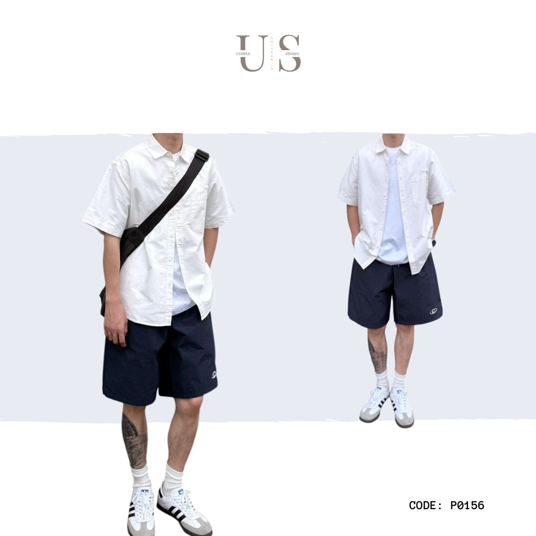 P0156 SwimSeed camping style outdoor trendy brand embroidery workwear quick-drying shorts