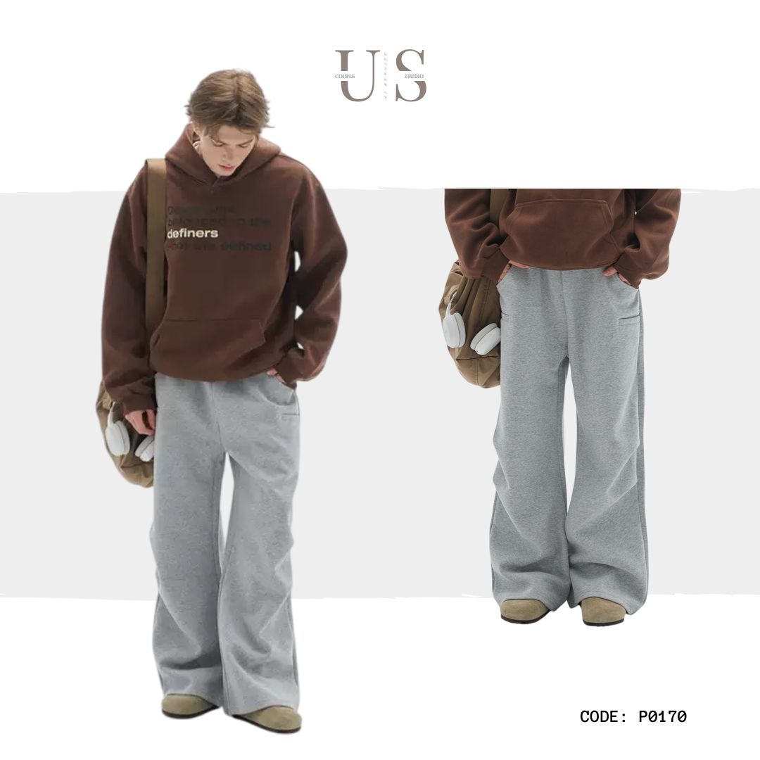 P0167 America Style Retro Simple Design Sense Loose Straight Casual Pants