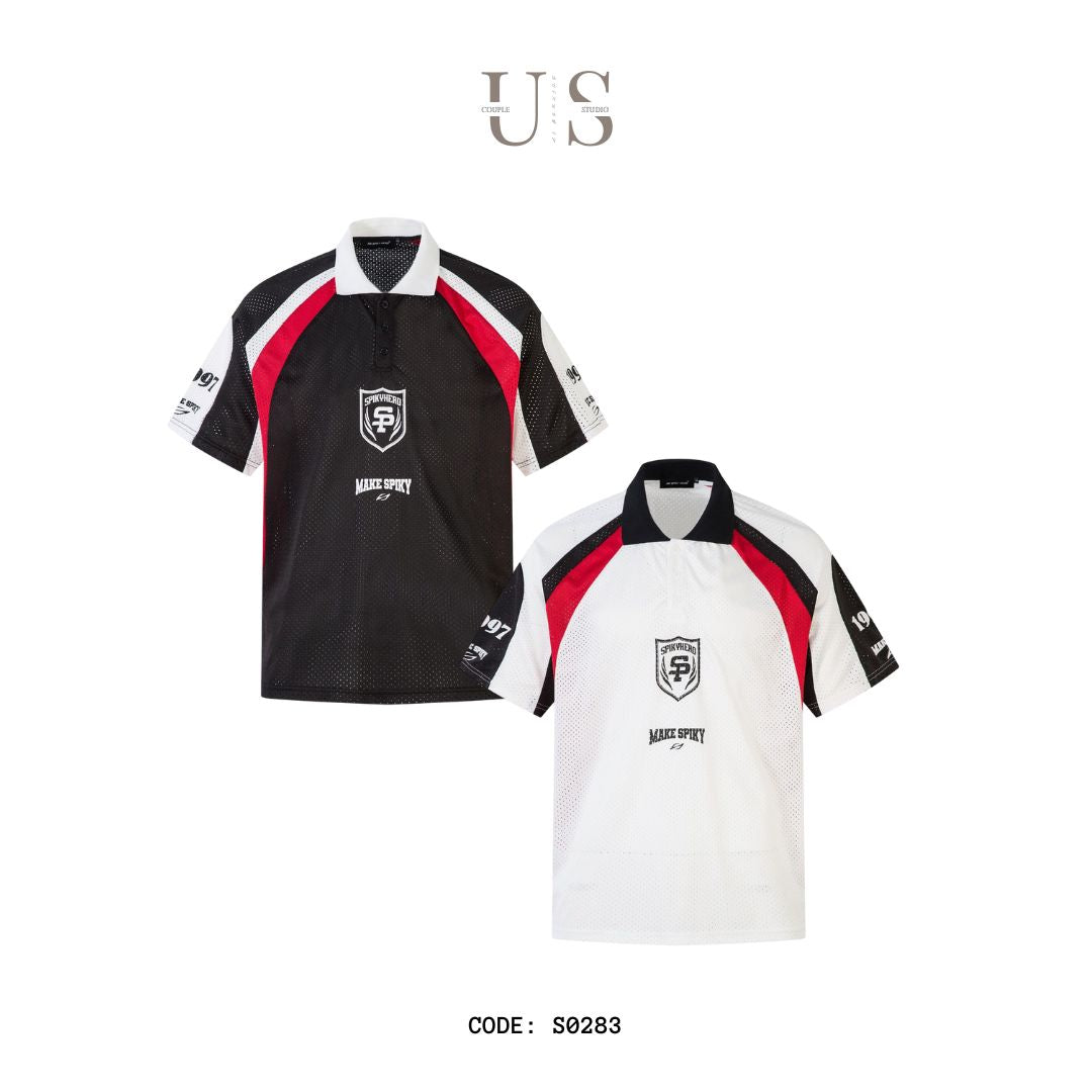 S0283 American Retro High Street Simple Simple Jersey Lapel Short Sleeve