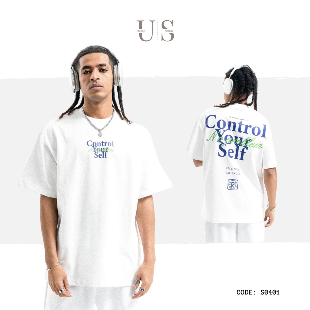 S0401 American original street style minimalist printed short-sleeved T-shirt