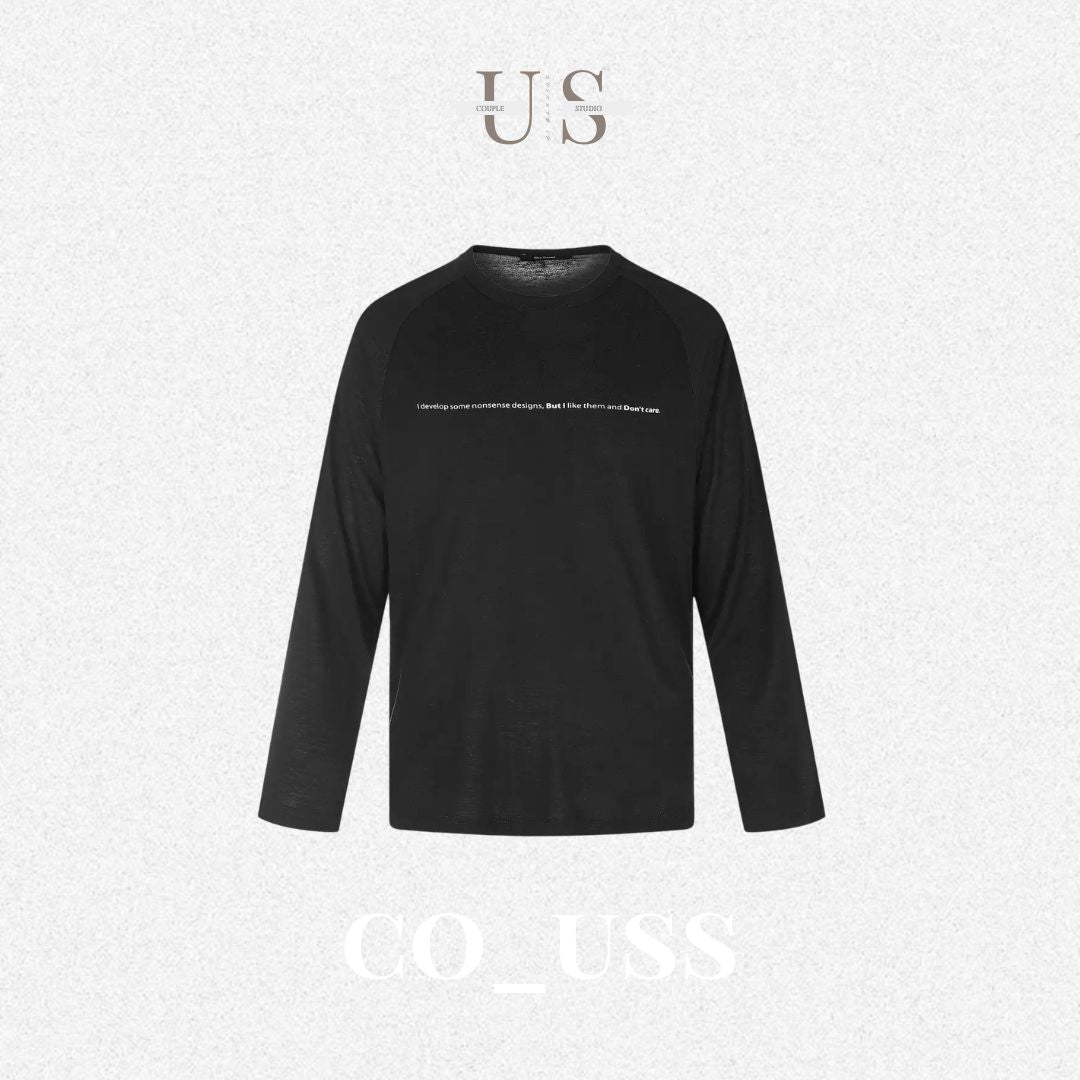 S0476 American Street Style Trendy Lyocell Fiber Musical Note Print Slimming Cover-Up Lightweight Long-Sleeve T-Shirt
