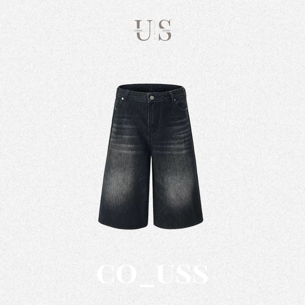 P0194 American-style straight leg loose cropped jeans