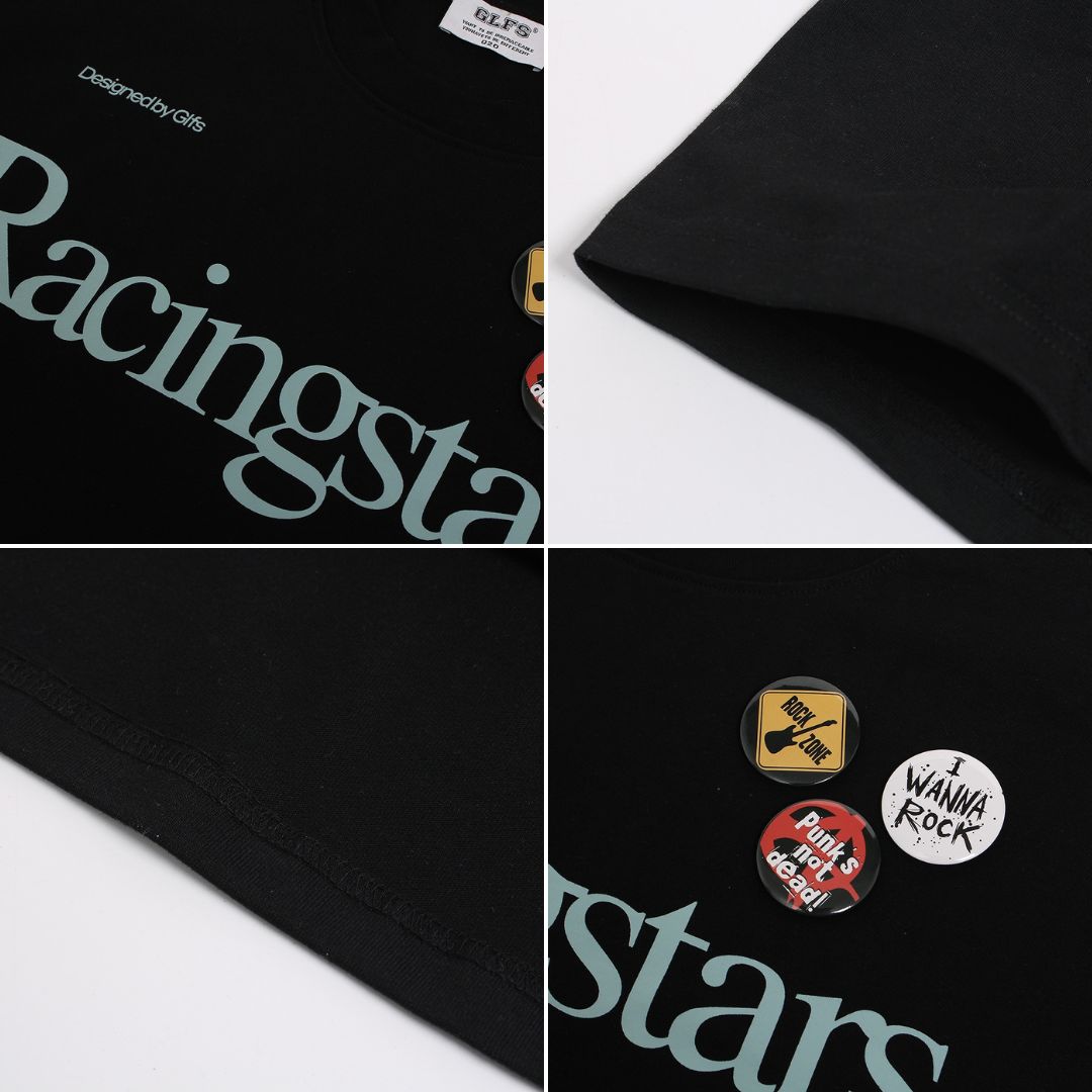 S0255 American 280G heavy retro street simple loose short-sleeved T-shirt