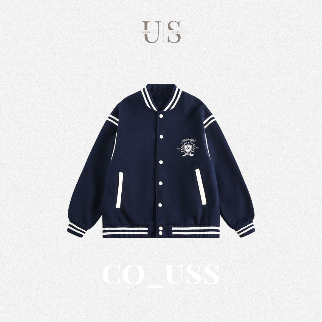 S0334 American retro college style splicing baseball jacket