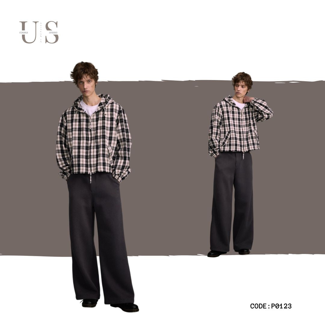 P0123 American retro loose straight casual pant