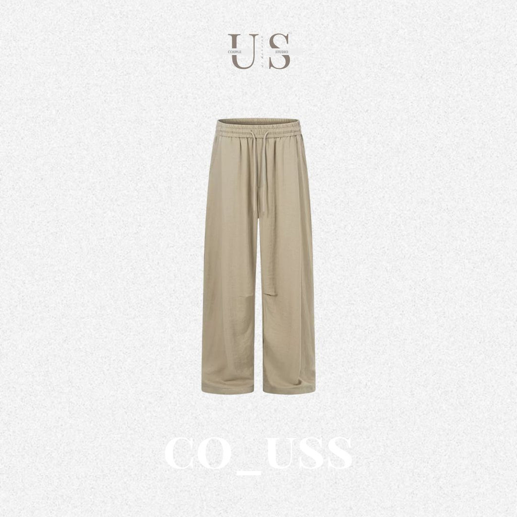 P0236 American retro old-money style pleated casual trousers
