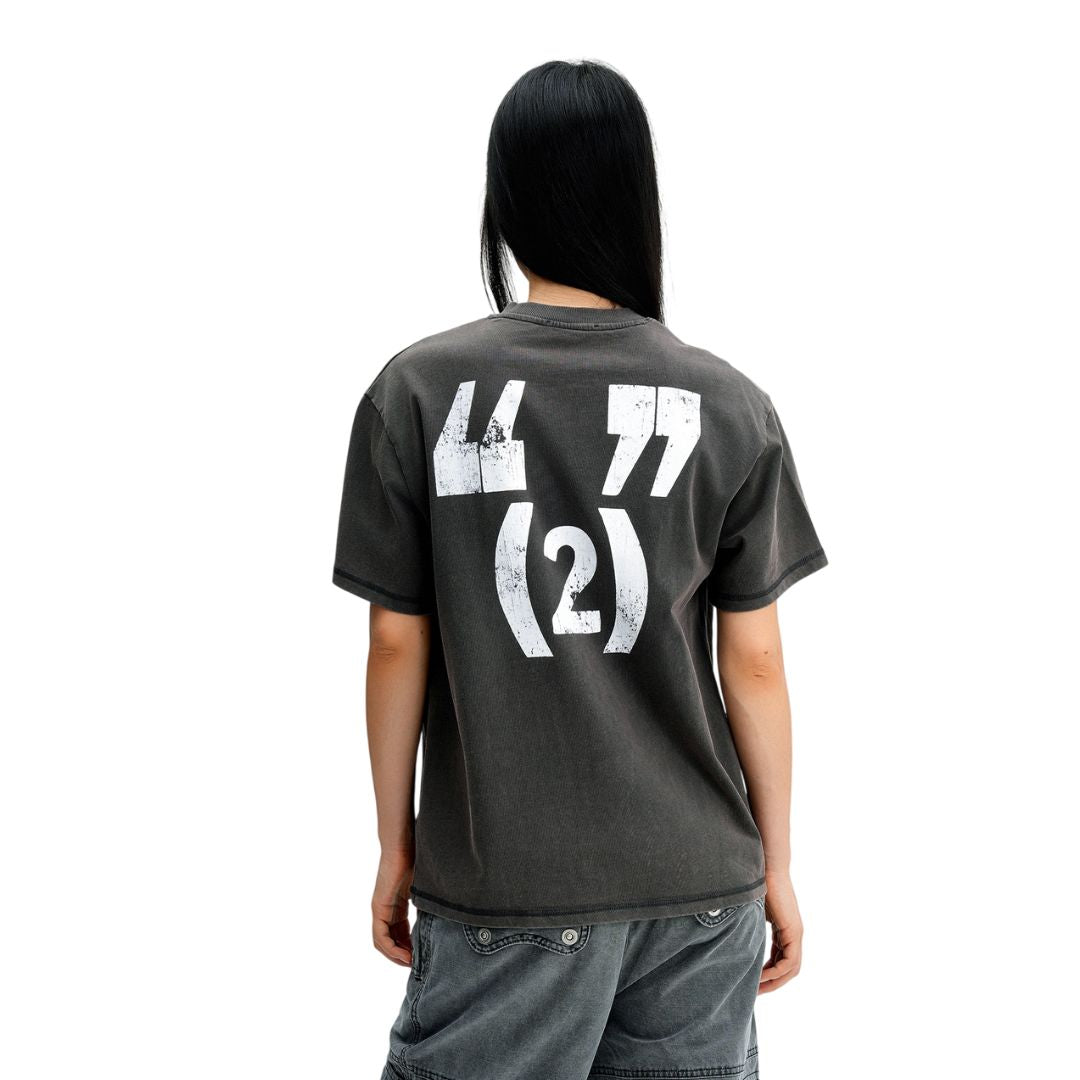 S0487 American Retro Street-Style Washed & Distressed Graphic T-Shirt
