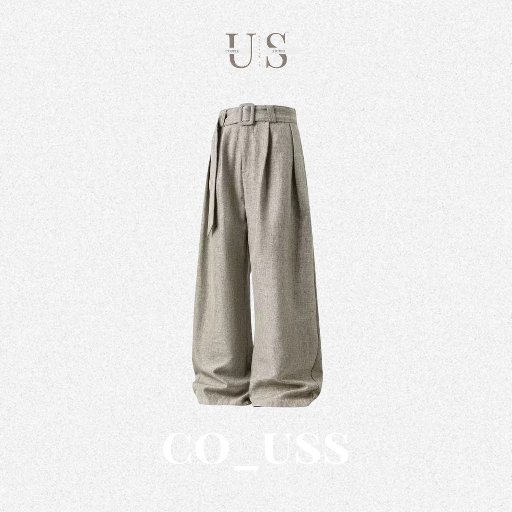 P0213 Japanese-style 3D pleated draped curved trousers