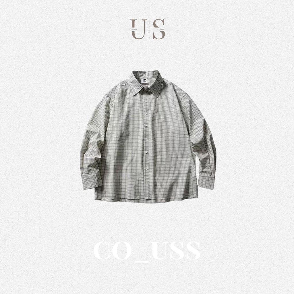 S0368 Davic Original Literary Style Shirt Men's Long-Sleeved Casual Loose Cotton Shirt