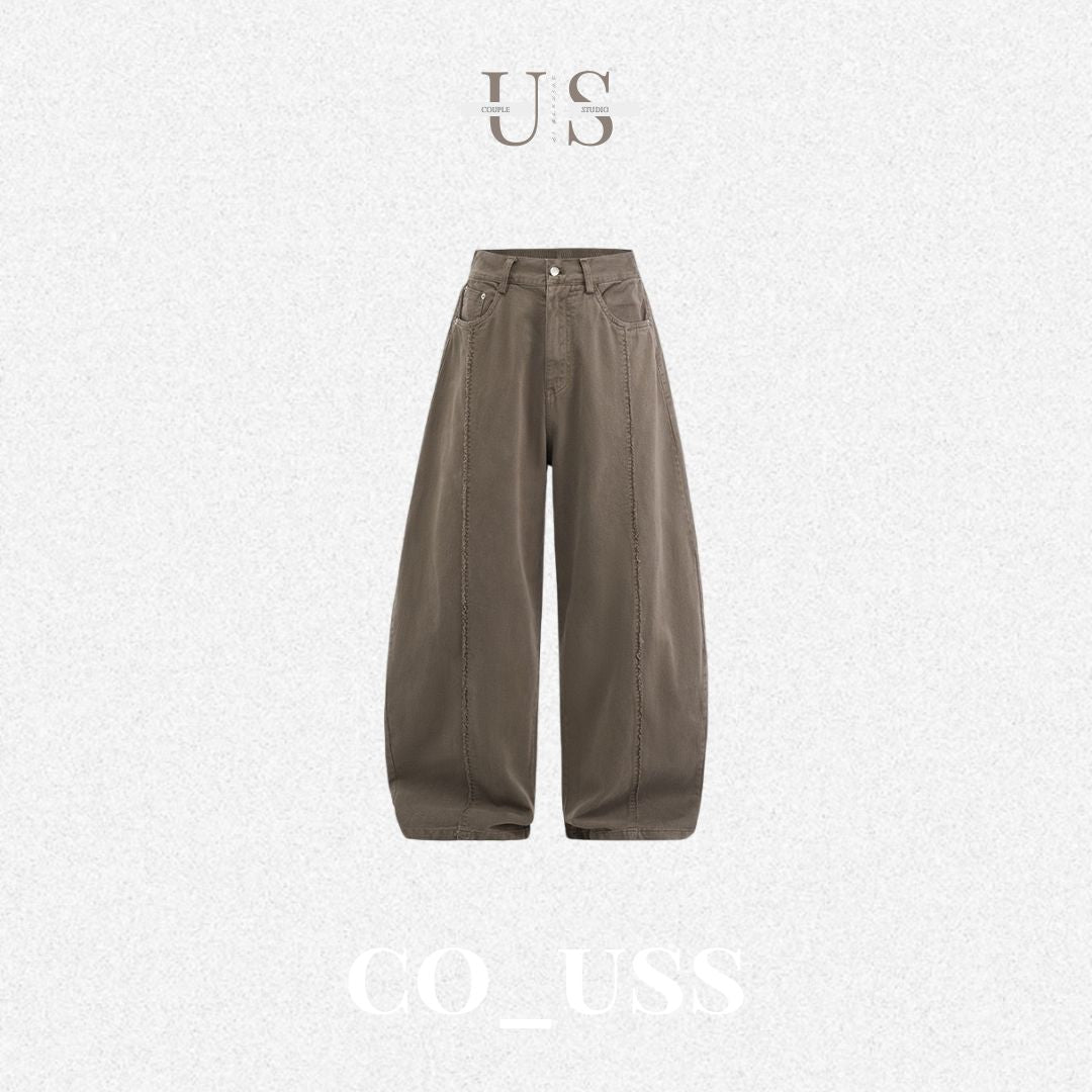 P0190 American Deconstructed Washed Distressed Frayed Edge Cargo Pants