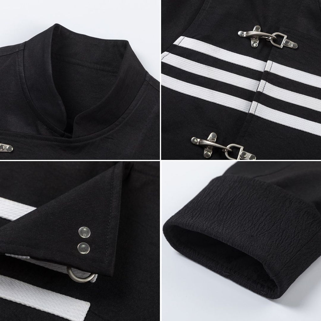 S0280 Retro Casual Suit Three-bar Stand-up Collar Jacket