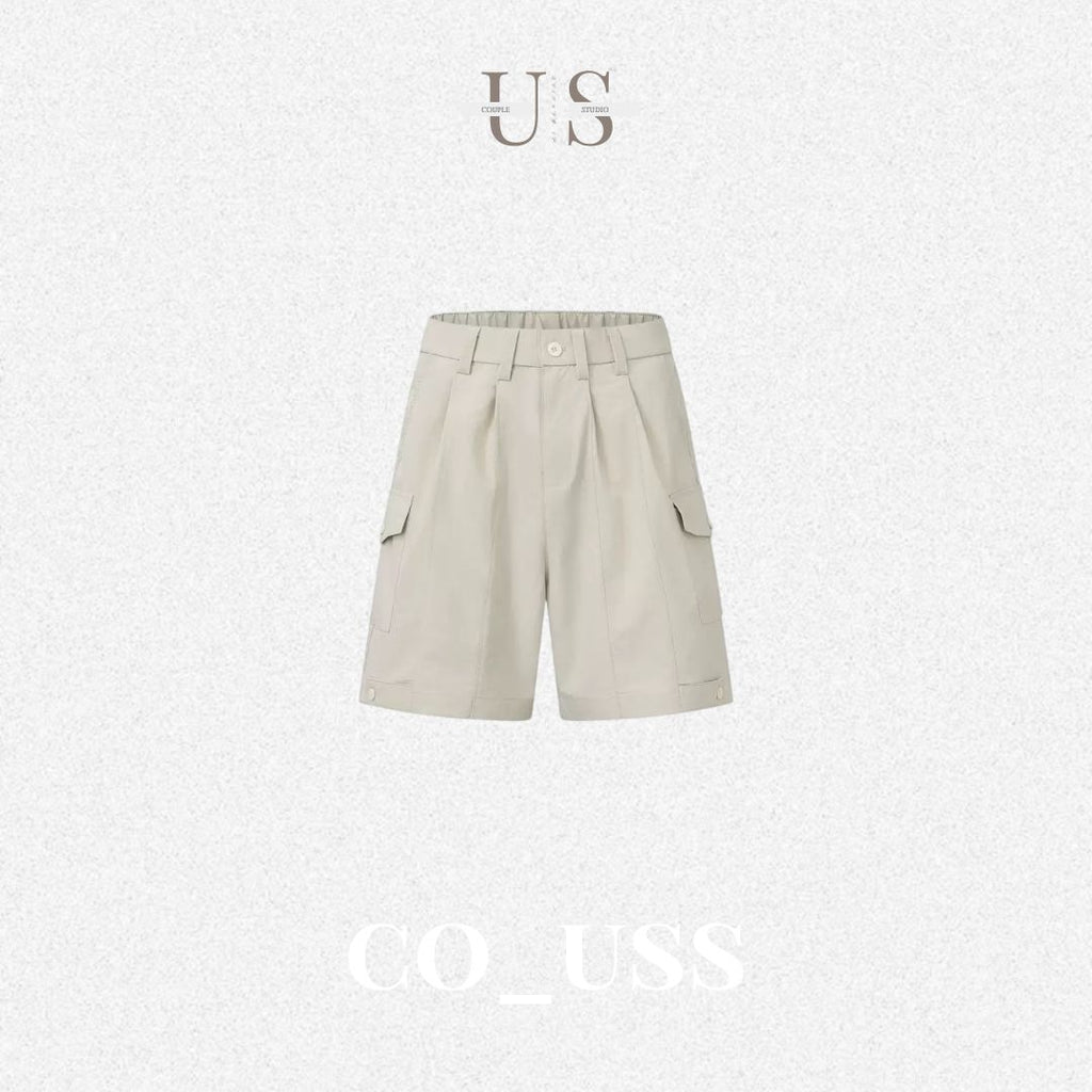 P0218 Japanese-style linen cotton cargo shorts casual