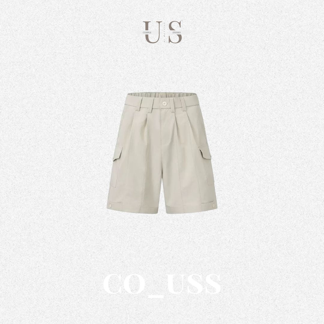 P0218 Japanese-style linen cotton cargo shorts casual