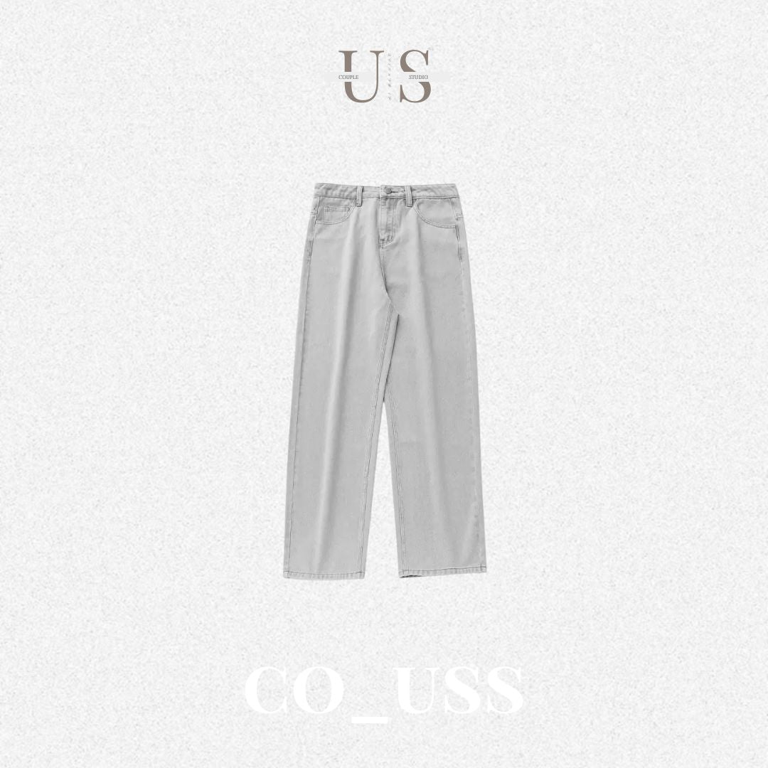 P0198 American retro straight leg loose-fitting washed distressed oversized jeans