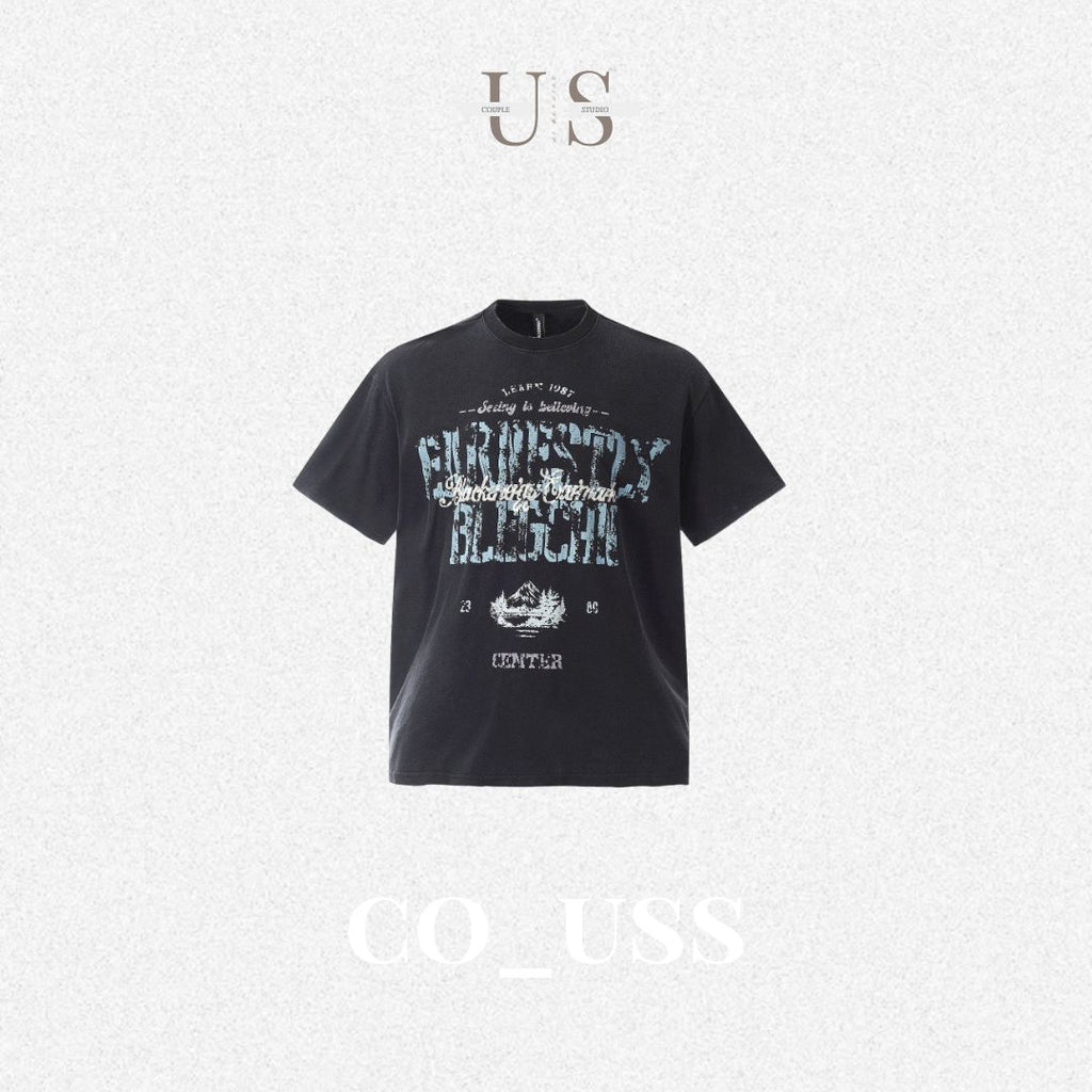 S0311 American Street Trend High Quality Printed Short Sleeve T-shirt