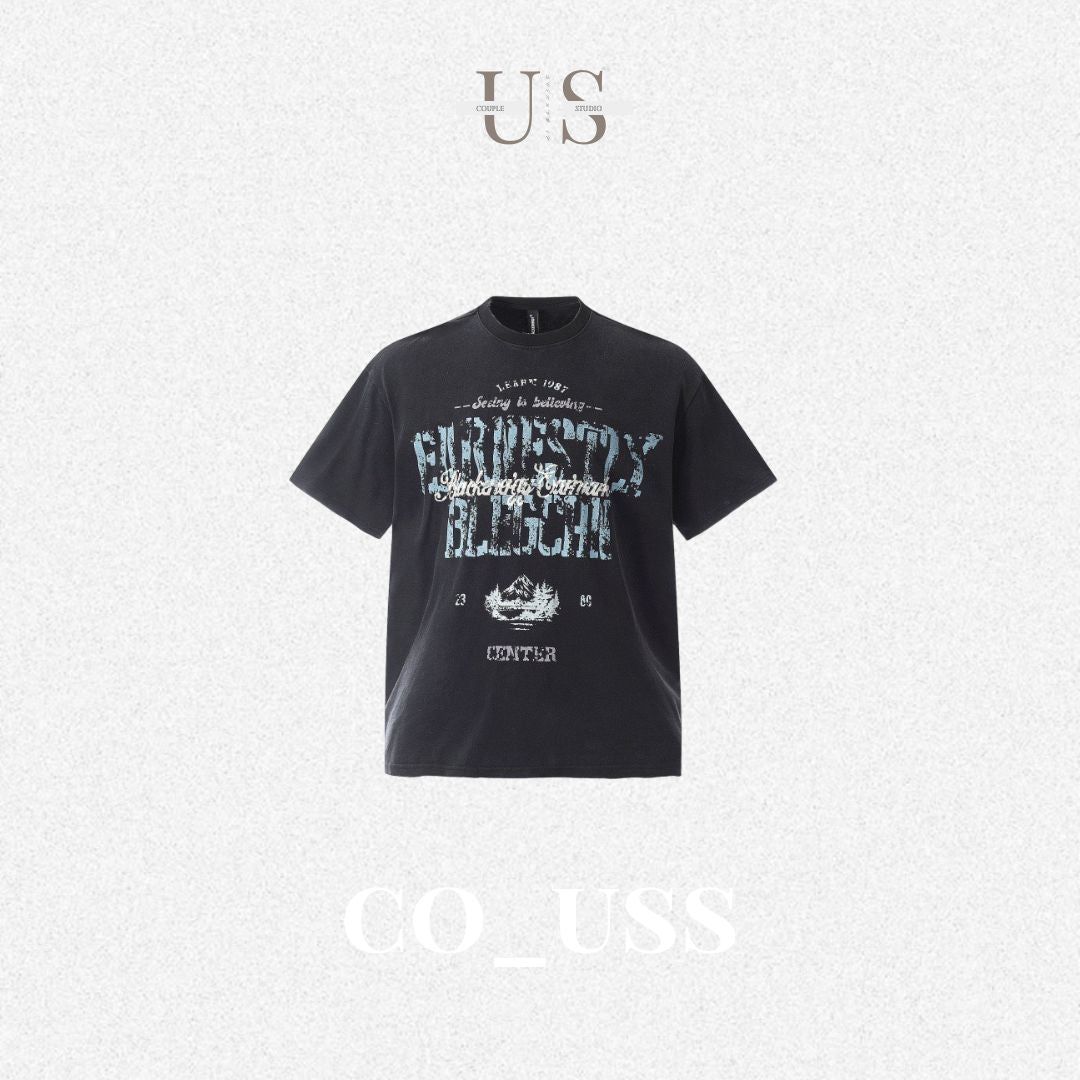 S0311 American Street Trend High Quality Printed Short Sleeve T-shirt