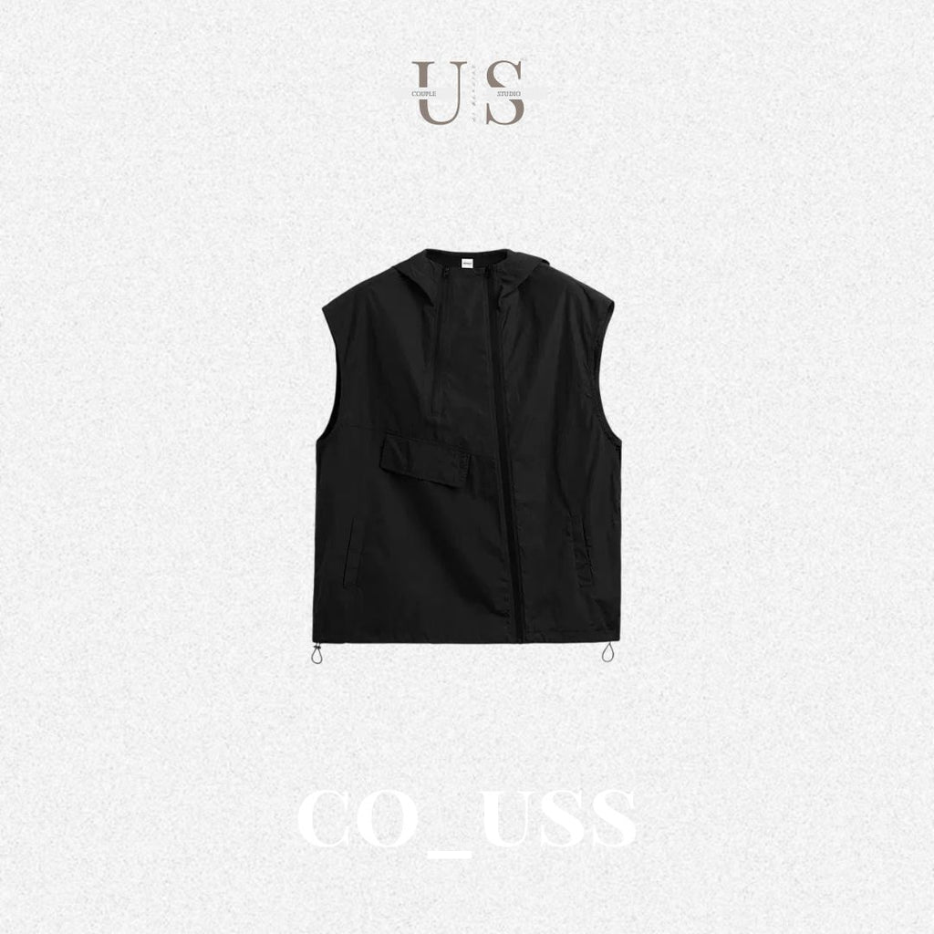 S0478 Japanese-style functional zippered vest