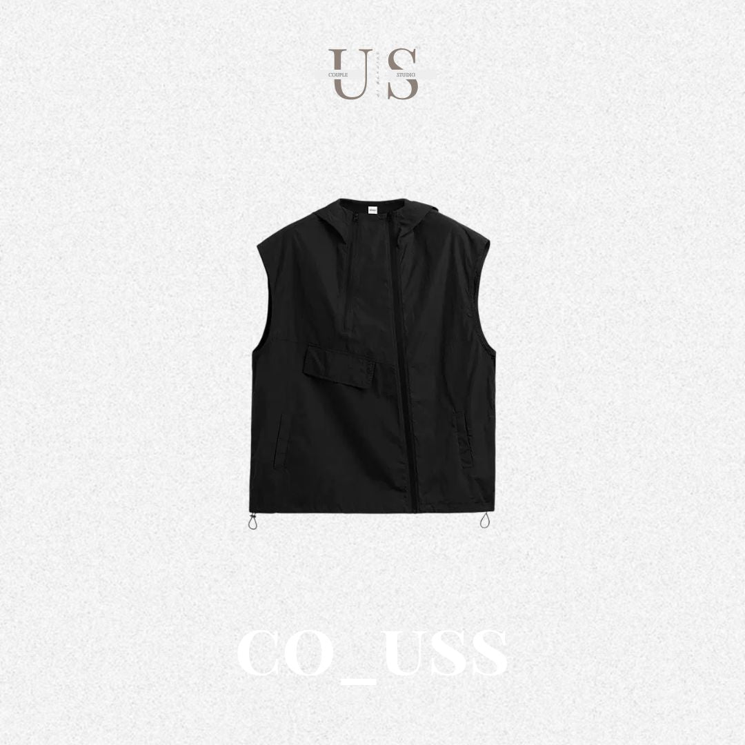 S0478 Japanese-style functional zippered vest